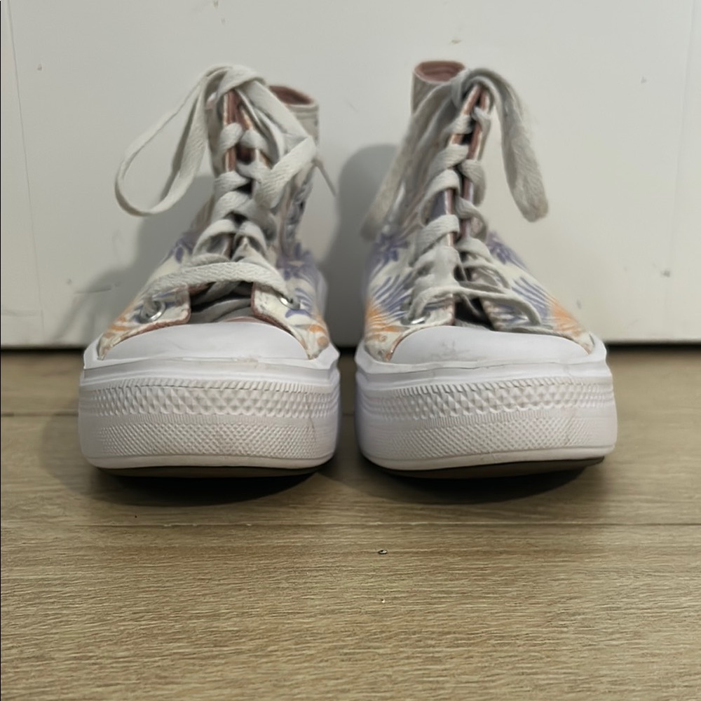 Converse Chuck Taylor All Star Platform Sneakers with Orange/Purple Detail - Picture 5 of 13